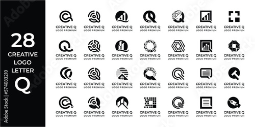 Creative logo design bundle letter Q.