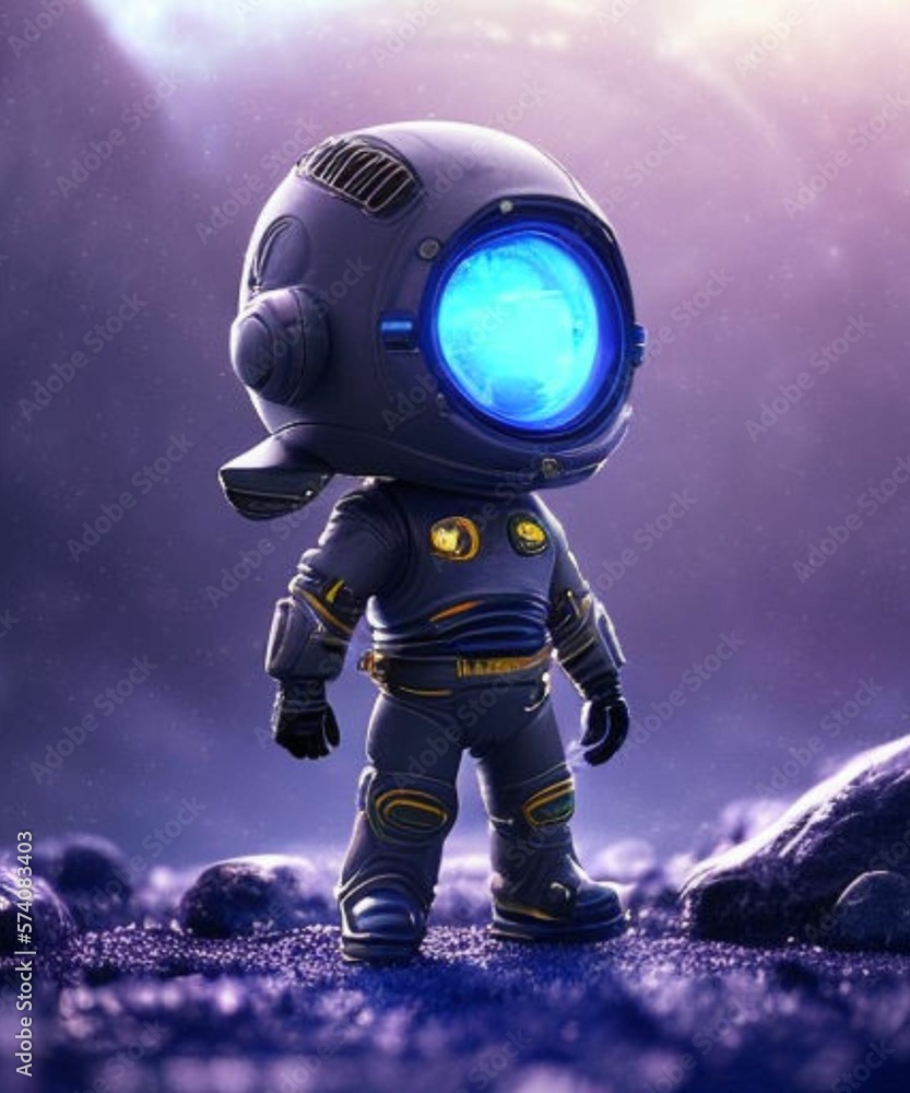 Boy in space suit, full body in image