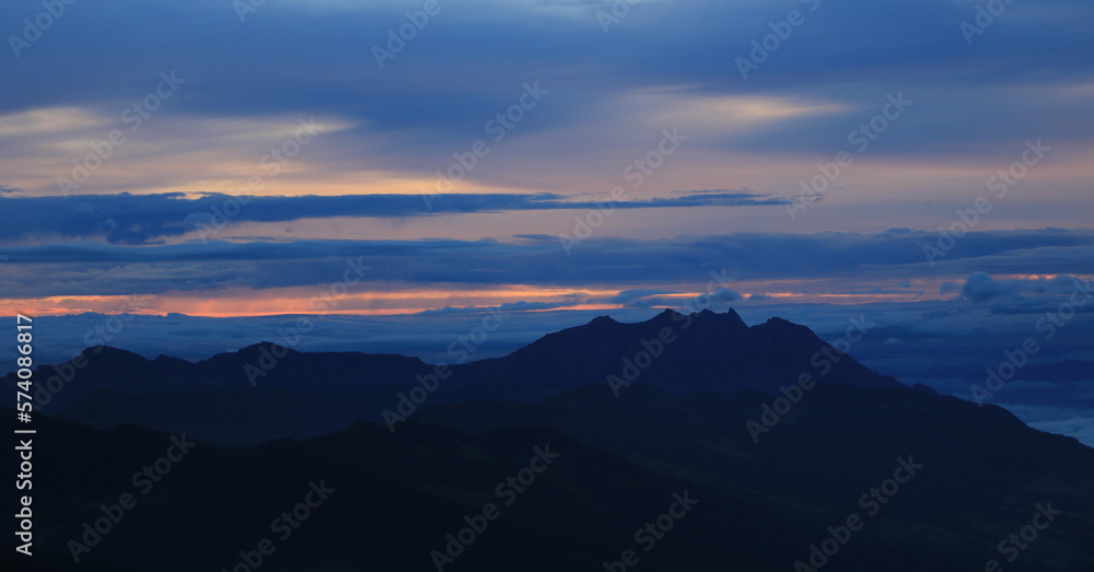 Summer sunrise seen from Mount Brienzer Rothorn, Switzerland.