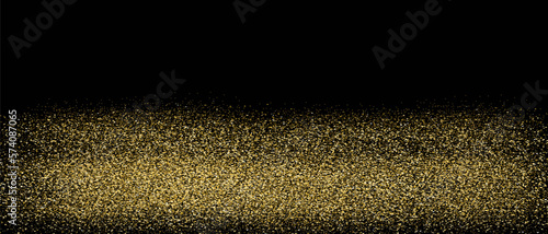 Gold glitter background, vector. Golden glitter background for greeting card, cover, wallpaper and banner. Backdrop for brochure, vip flyer and party leaflet. Abstract concept, vector illustration