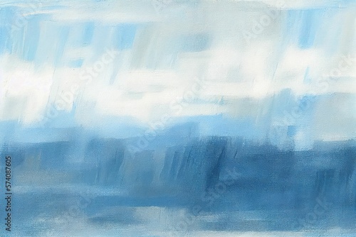 Abstract watercolor oil painting texture colored blue and white  banner by generative AI