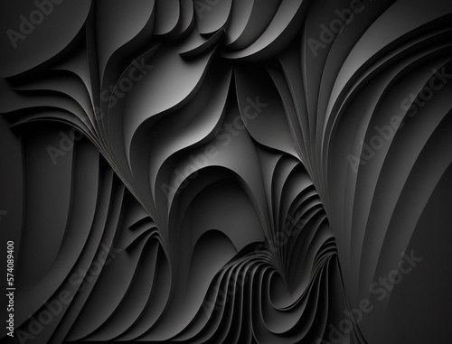 Cutout Black Paper Abstract Background