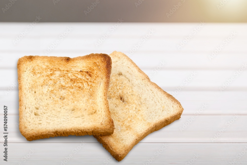 Two tasty toasted hot bread pieces