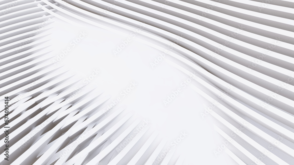 Abstract Curved Shapes. White Circular Background. Abstract Curved Shapes. White Circular Background.