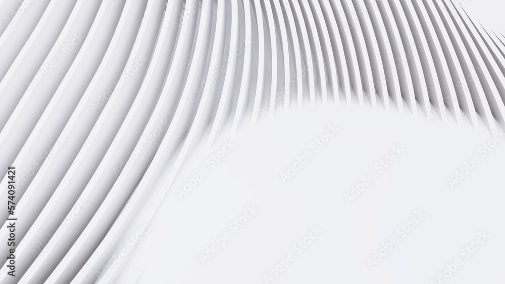 Abstract Curved Shapes. White Circular Background. Abstract Curved Shapes. White Circular Background.
