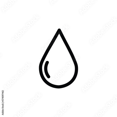 drop icon, liquid icon, humidity icon isolated black on white background vector illustration EPS