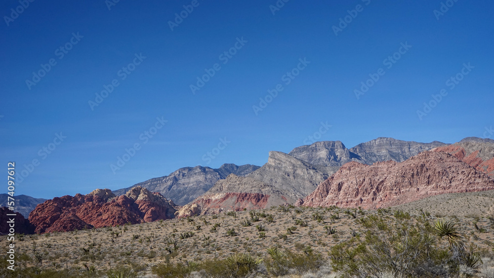 Scenic view at Red Rock Canyon in Las Vegas, Nevada
