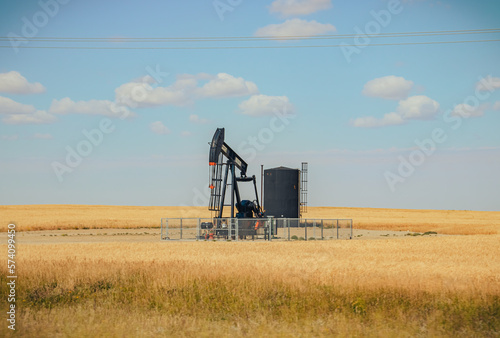 Obraz na płótnie oil pump jack in the field