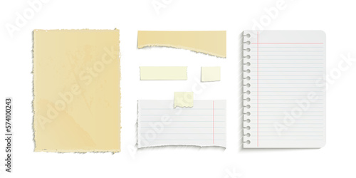 vector paper for memo and note realistic texture