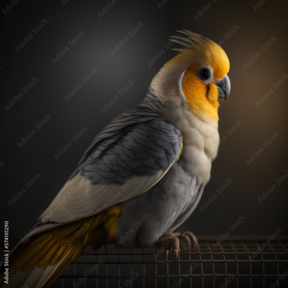 yellow and green macaw yellow cockatiel nature white