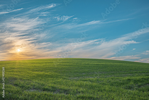 tramonto sulla collina