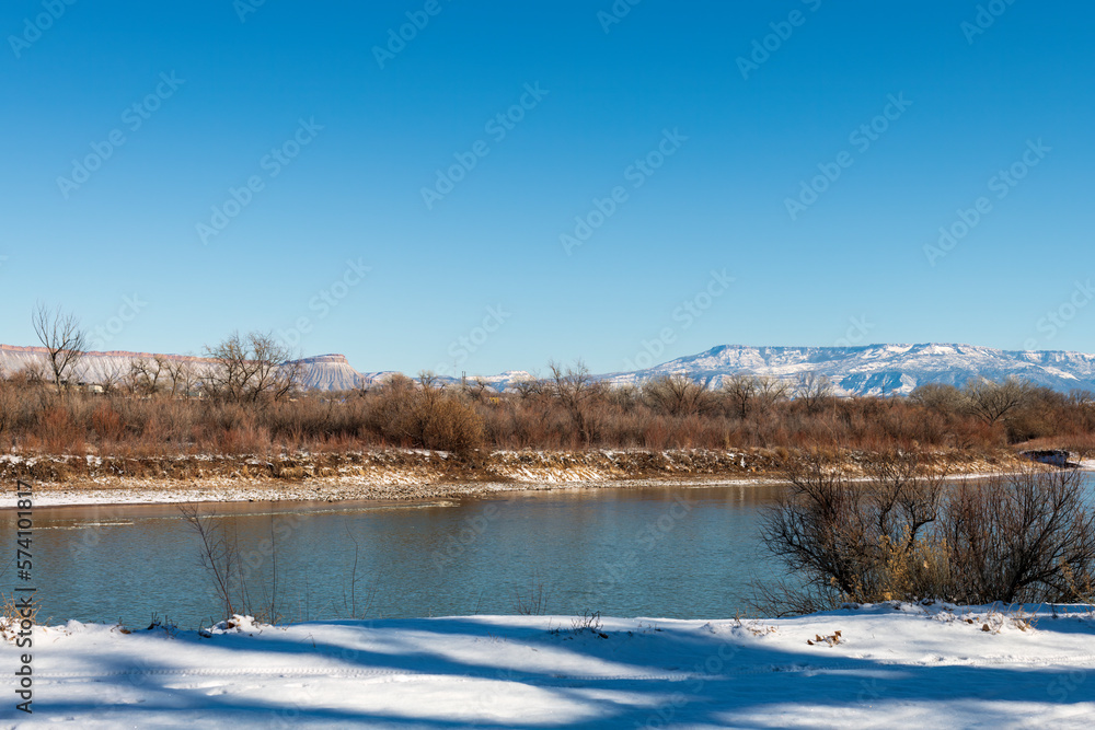 Colorado River near Grand Junction in Winter
