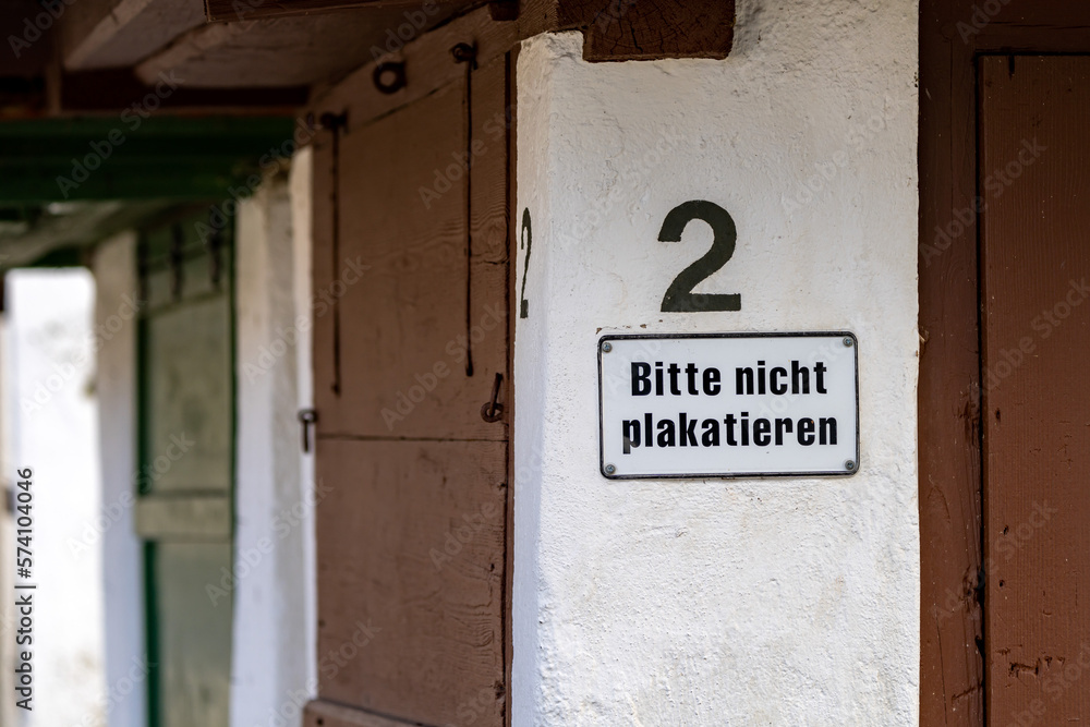 Schild, Zeichen - Bitte nicht plakatieren