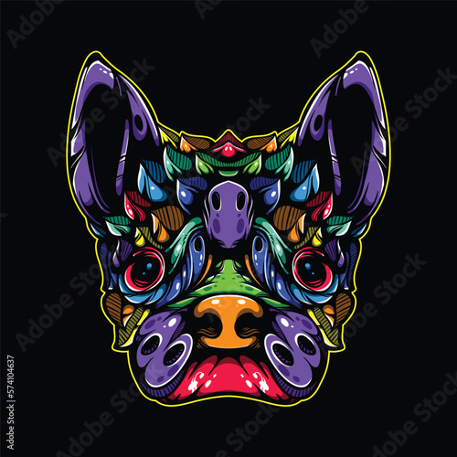 lolipop colorful decorative dog pattern mascot