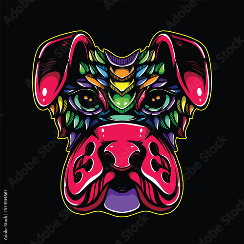 lolipop colorful decorative dog pattern mascot