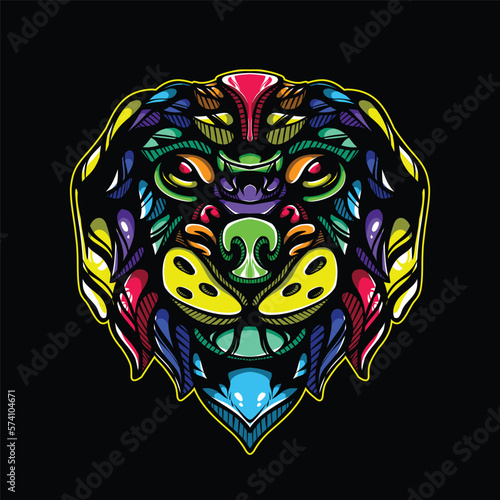 lolipop colorful decorative dog pattern mascot