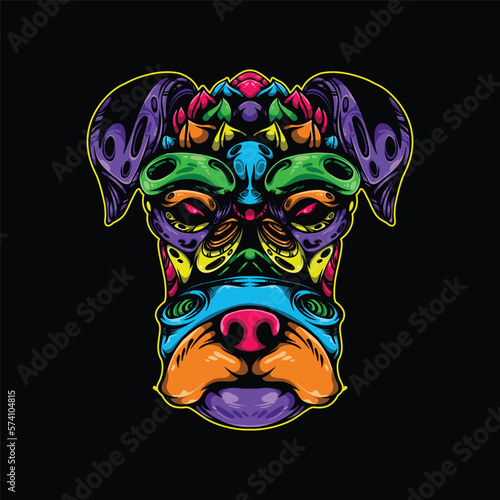 lolipop colorful decorative dog pattern mascot