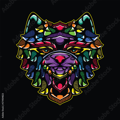 lolipop colorful decorative dog pattern mascot