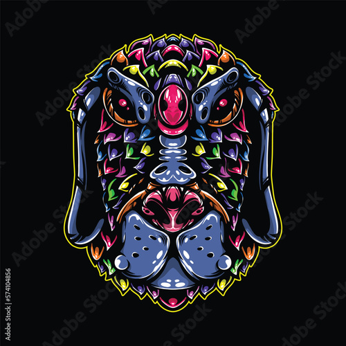 lolipop colorful decorative dog pattern mascot