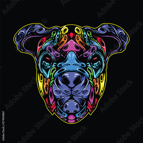 lolipop colorful decorative dog pattern mascot