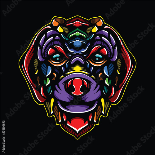 lolipop colorful decorative dog pattern mascot