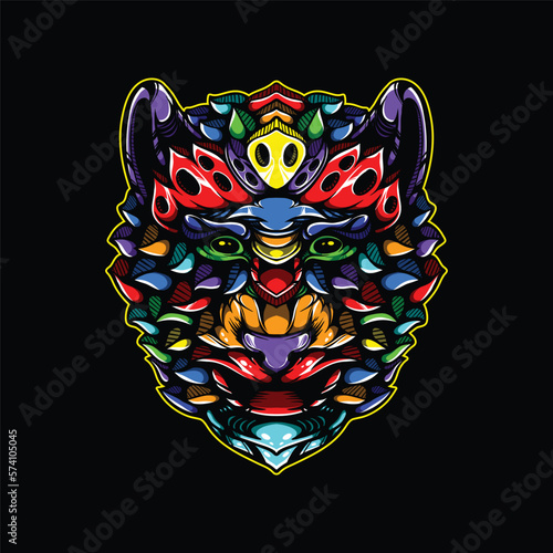 lolipop colorful decorative bear pattern mascot