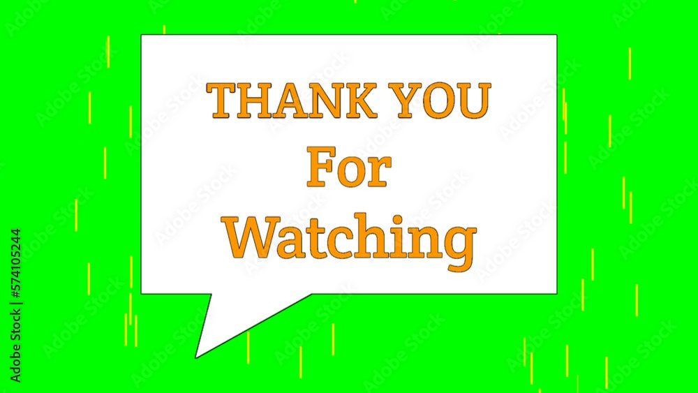 Animated video Thank you for watching, the video is made with moving