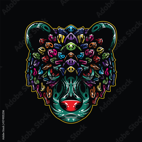 lolipop colorful decorative bear pattern mascot