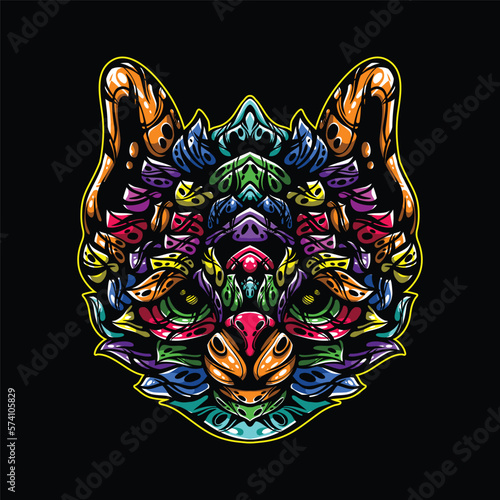 lolipop colorful decorative cat pattern mascot