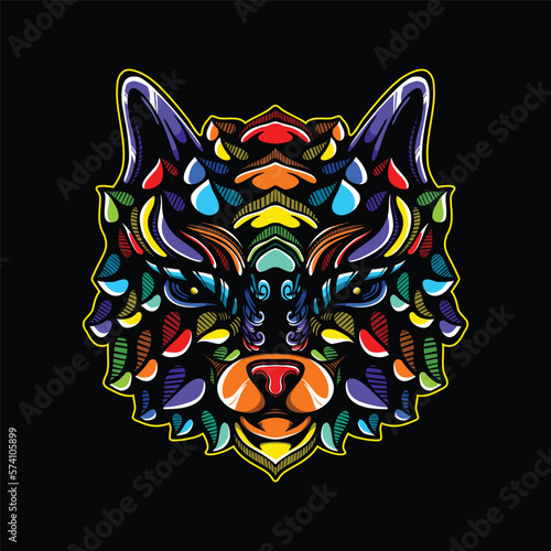 lolipop colorful decorative cat pattern mascot
