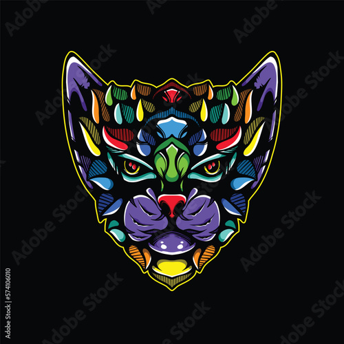 lolipop colorful decorative cat pattern mascot