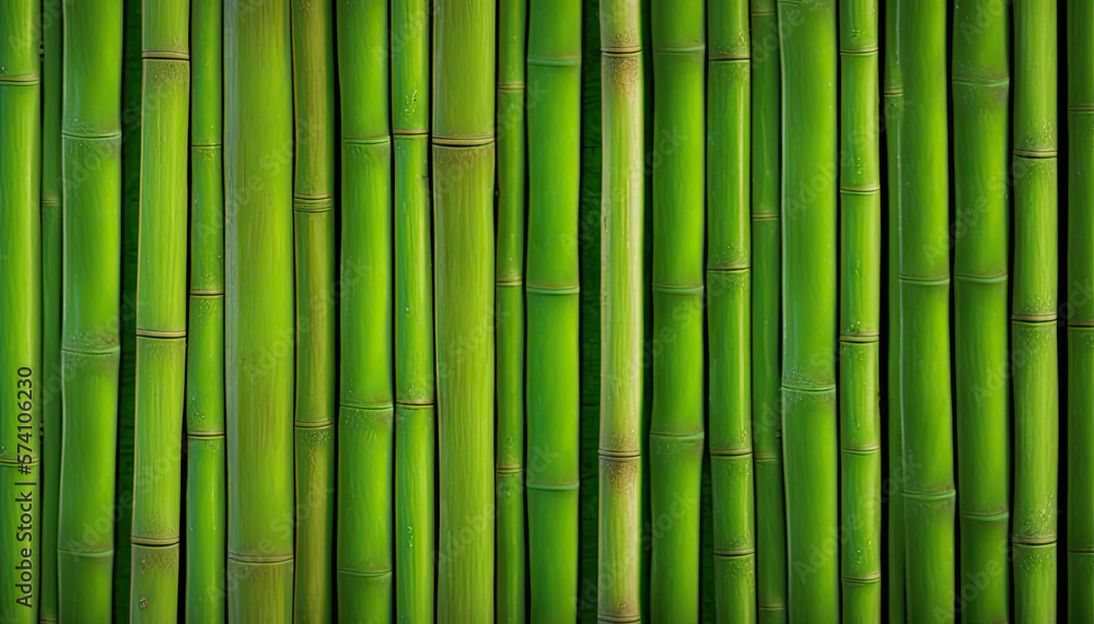 Background green bamboo texture created with generative AI Background green bamboo texture created with generative AI