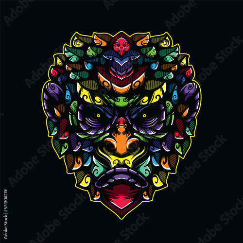 lolipop colorful decorative monkey pattern mascot