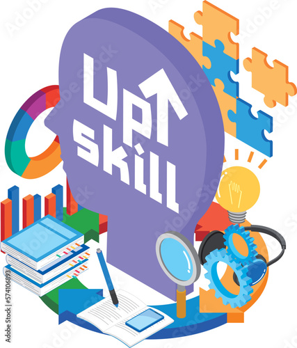 アップスキルのイメージイラスト