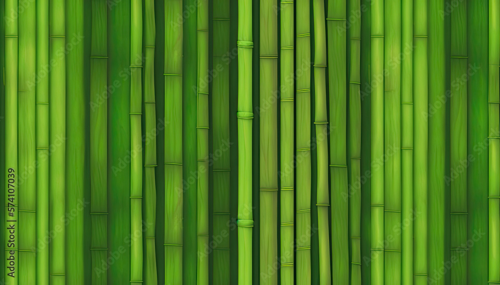 Fototapeta premium Background green bamboo texture created with generative AI