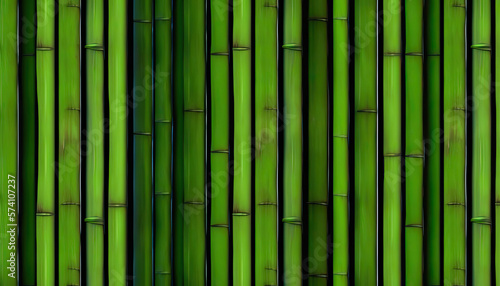 Background green bamboo texture created with generative AI