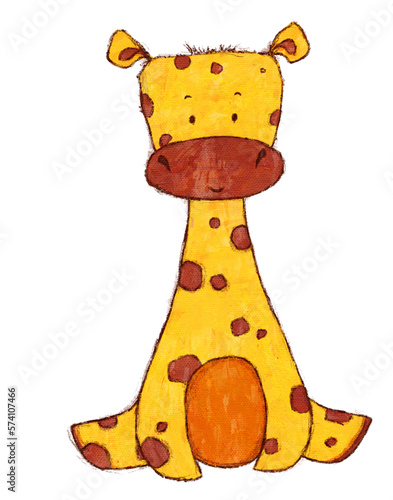 Baby Giraffe Watercolor for Nursery decoration, invitation, birthday, baby shower, cute and adorable illustration