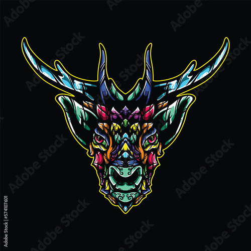 lolipop colorful decorative reindeer pattern mascot