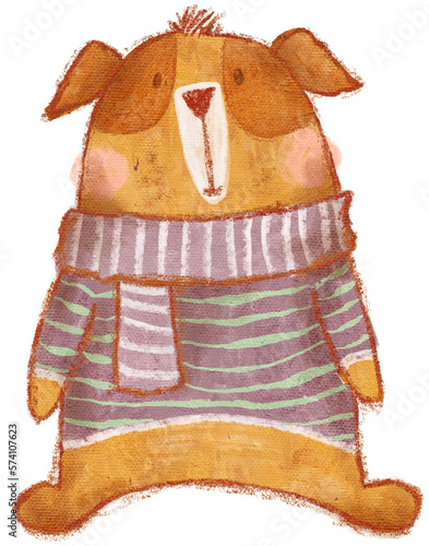 Baby Dog Watercolor for Nursery decoration, invitation, birthday, baby shower, cute and adorable illustration clipart