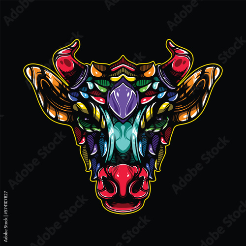 lolipop colorful decorative cow pattern mascot