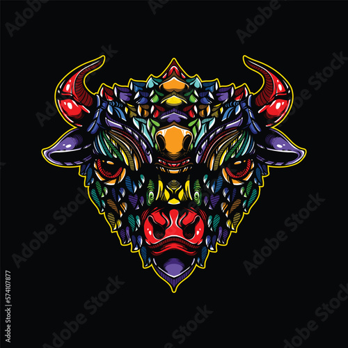 lolipop colorful decorative cow pattern mascot