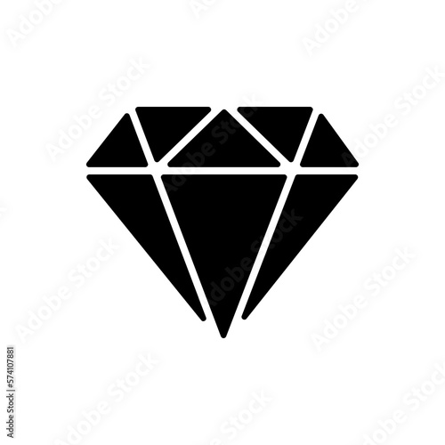 Outline diamond web icon ilustration trendy style on white background 