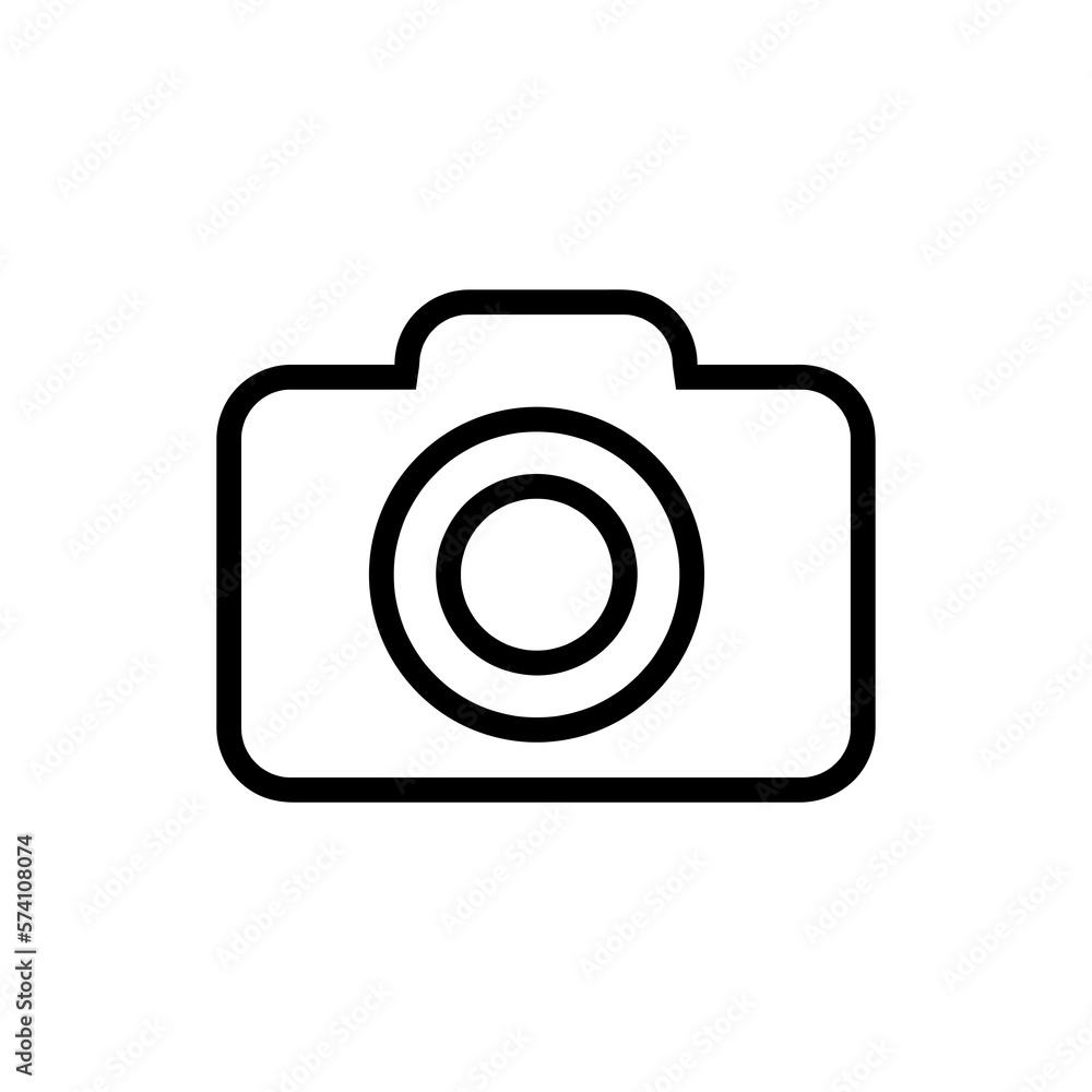 Outline photo camera icon illustration trendy style on white background..eps Outline photo camera icon illustration trendy style on white background..eps