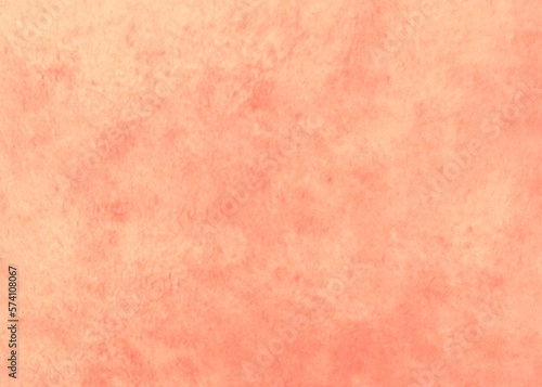 light red or beige watercolor background Primed with rough human skin tones. Pastel watercolor primer. Light red. For banners, posters. Natural color.