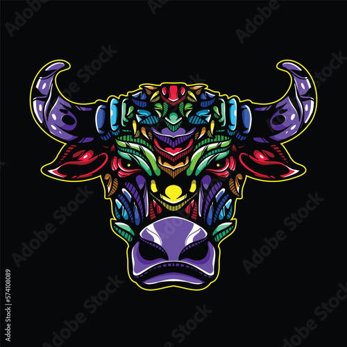 lolipop colorful decorative cow pattern mascot