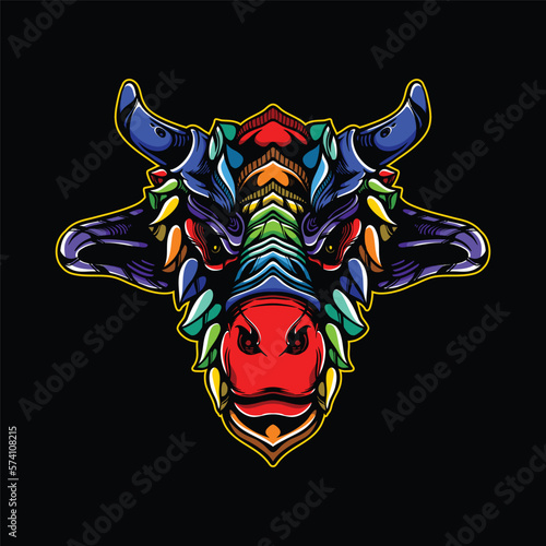 lolipop colorful decorative cow pattern mascot