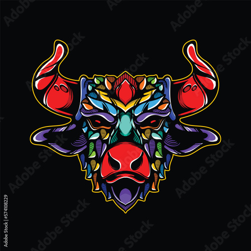 lolipop colorful decorative cow pattern mascot