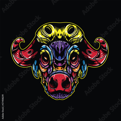 lolipop colorful decorative cow pattern mascot