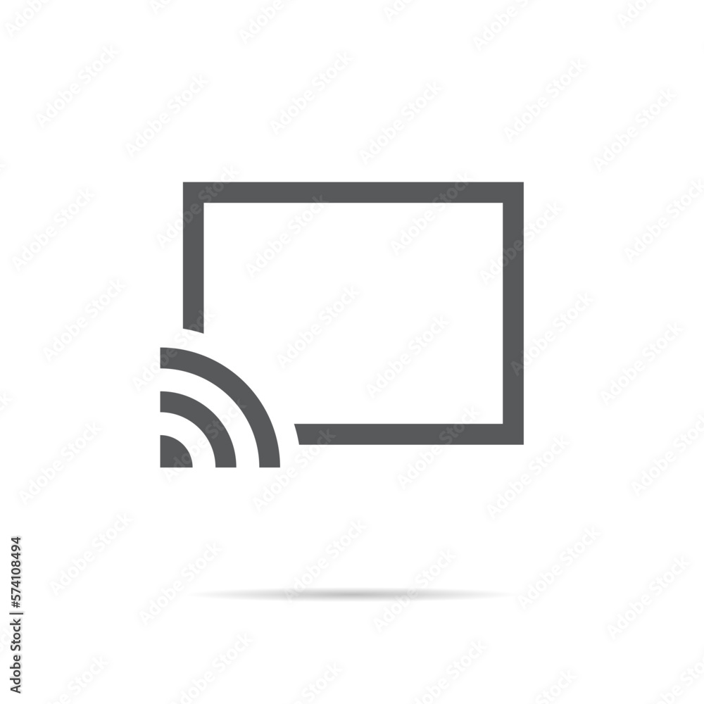 Cast icon vector. Chromecast sign symbol design Cast icon vector. Chromecast sign symbol design