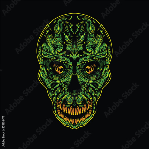 lolipop colorful decorative skull pattern mascot